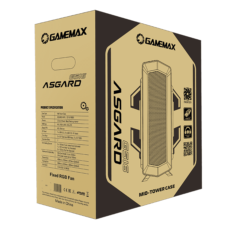 GAMEMAX Asgard FRGB G516 GAMING CASE GAMEMAX Asgard FRGB G516 GAMING CASE